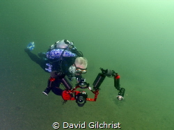 Underwater photographer in the Welland Canal by David Gilchrist 